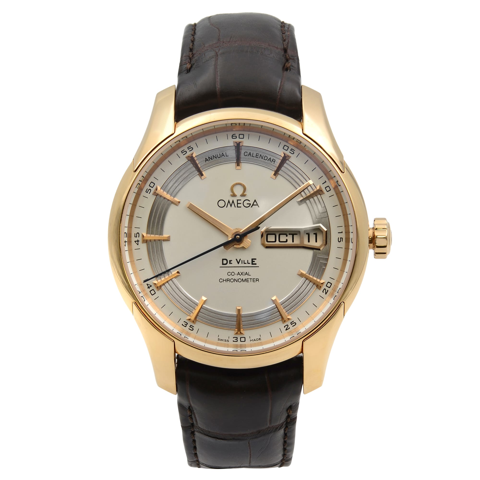 Front Full View Of OMEGA 431.63.41.22.02.001 Rose Gold Watch