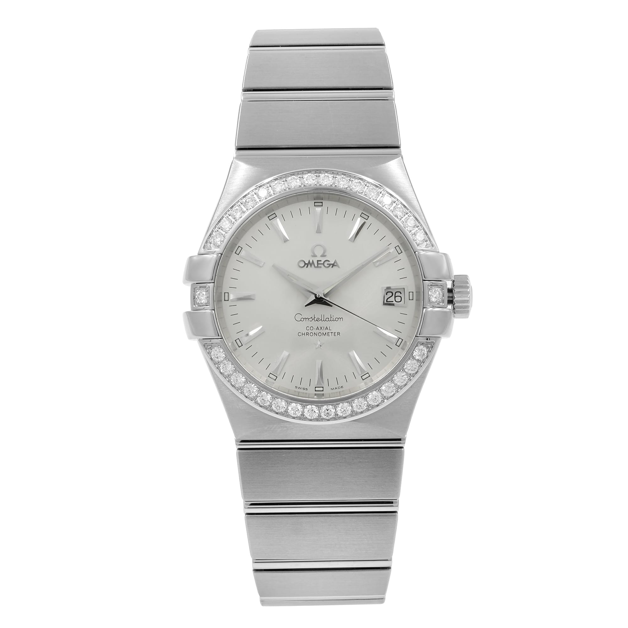 Front Full View Of OMEGA 123.15.35.20.02.001 Stainless Steel Watch