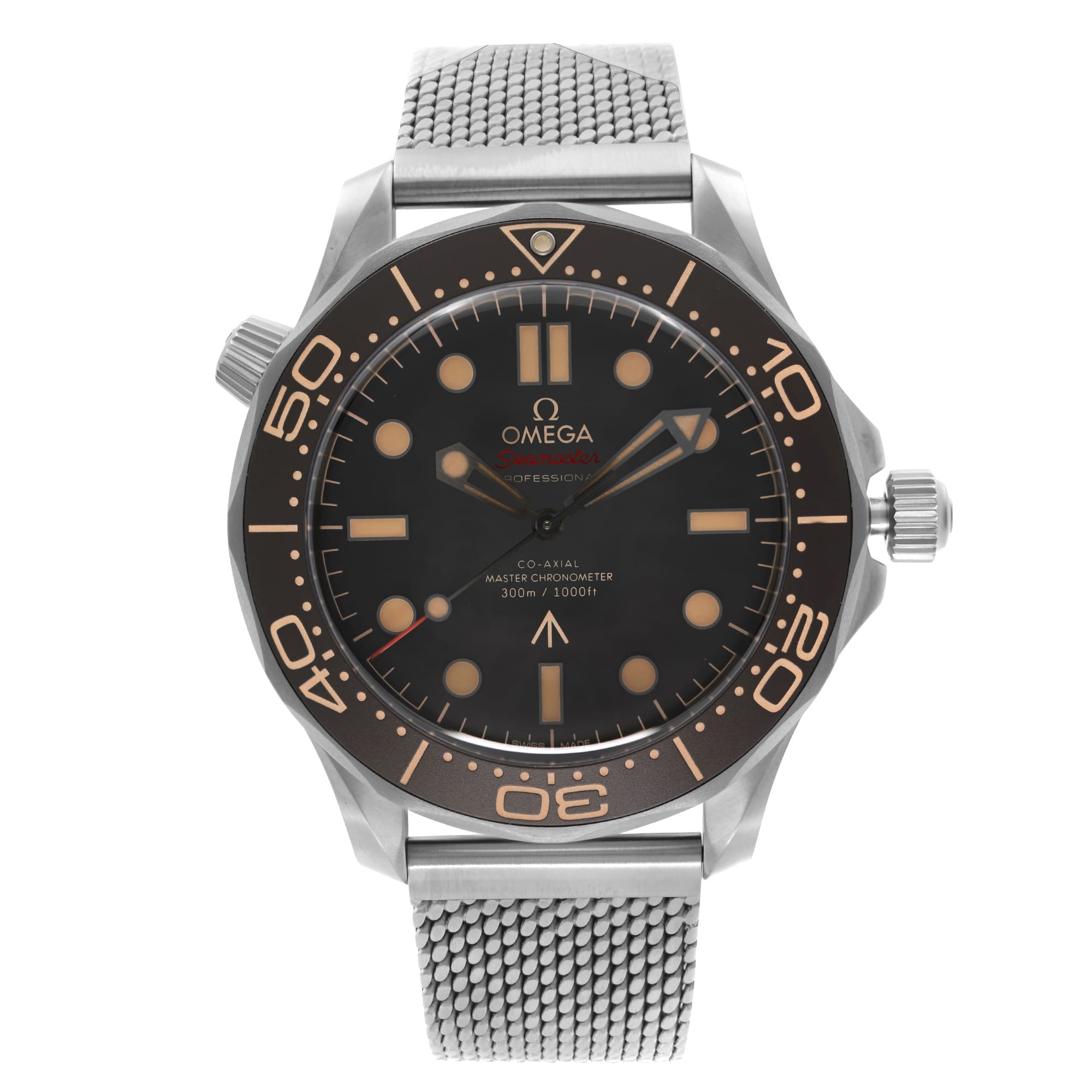 Front Full View Of OMEGA 210.90.42.20.01.001 Titanium Watch