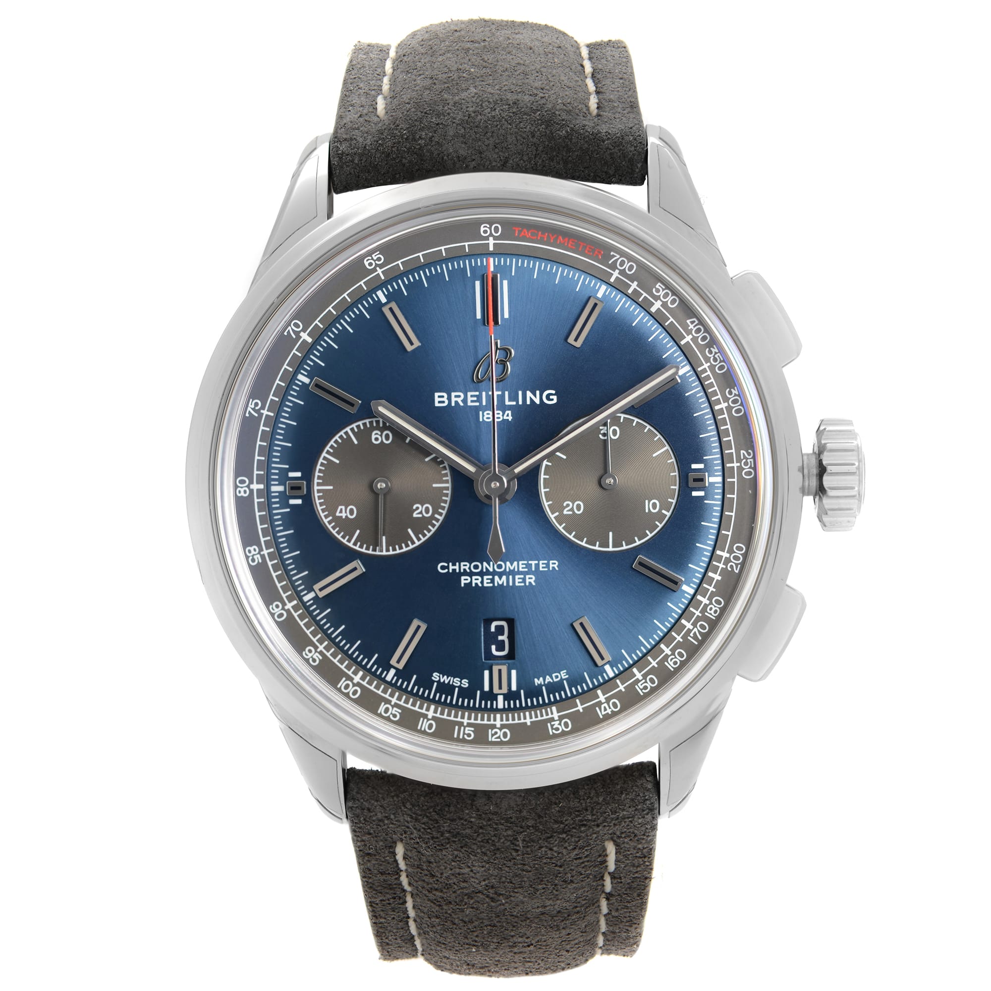 Front Full View Of Breitling AB0118A61C1X4 Stainless Steel Watch