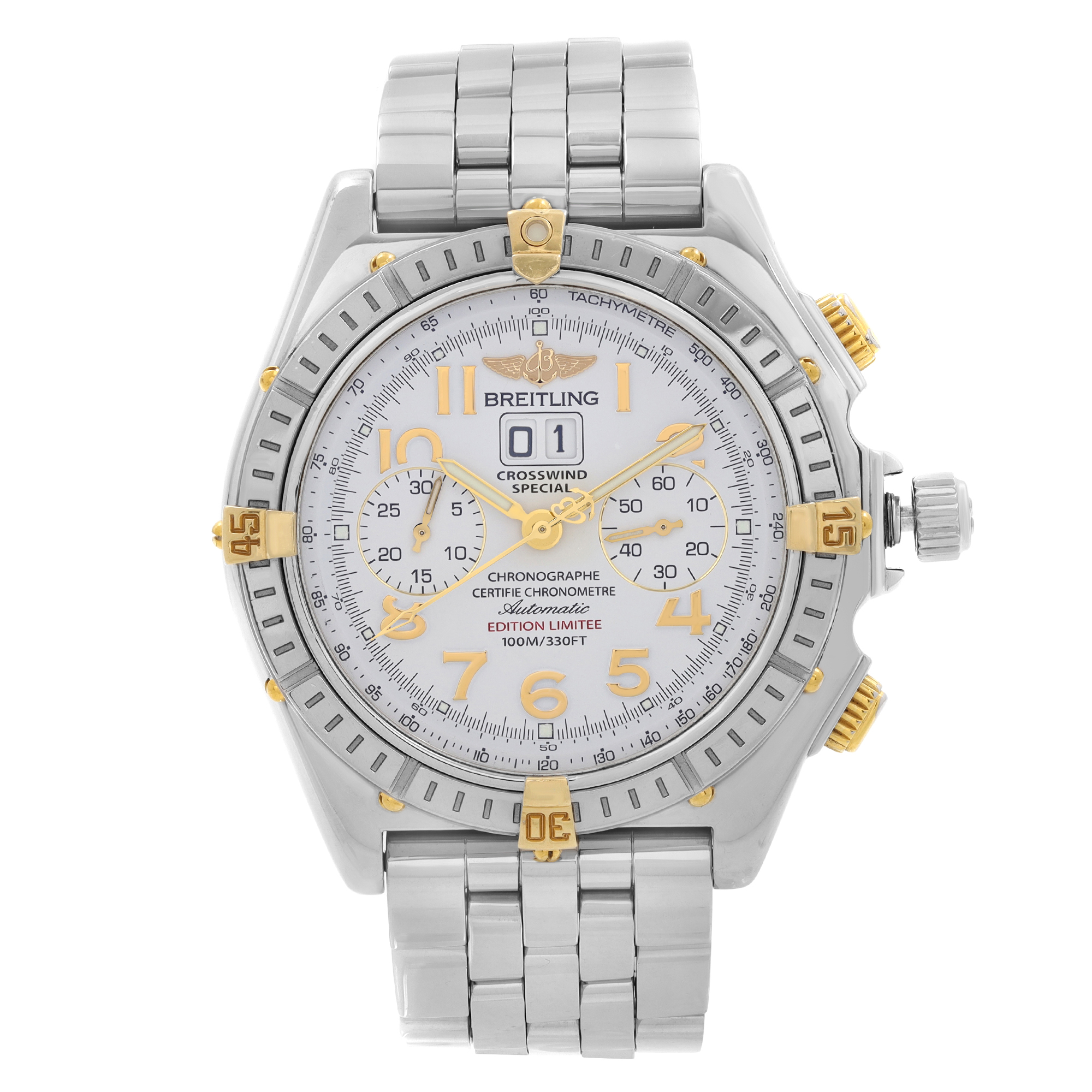 Front Full View Of Breitling B44356 Stainless Steel Watch