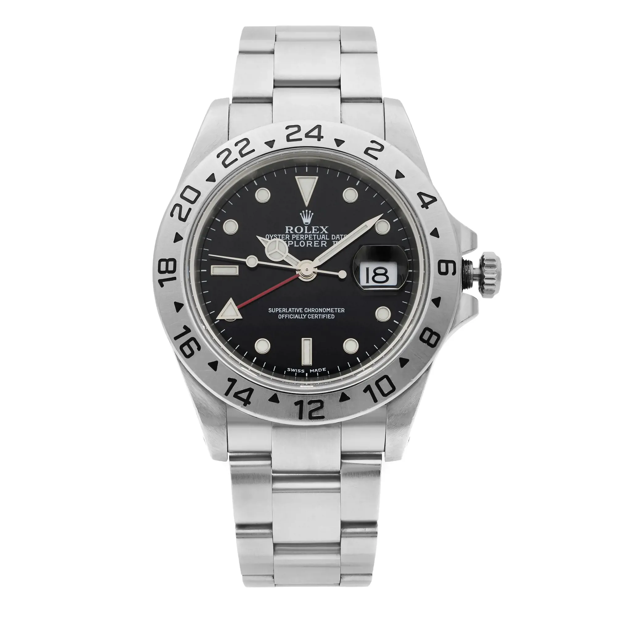 Front Full View Of Rolex 16570T Stainless Steel Watch