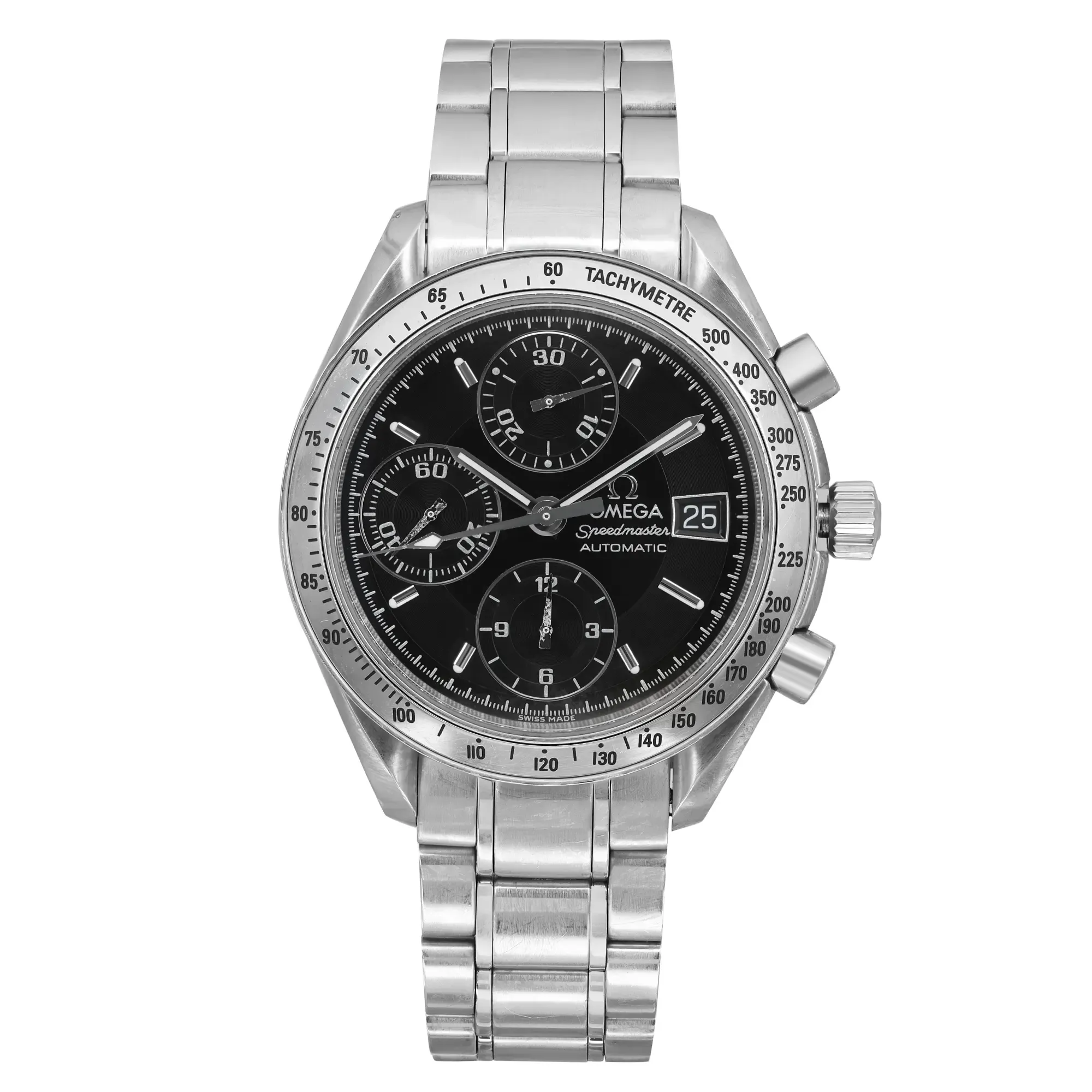 Front Full View Of OMEGA 3513.50.00 Stainless Steel Watch