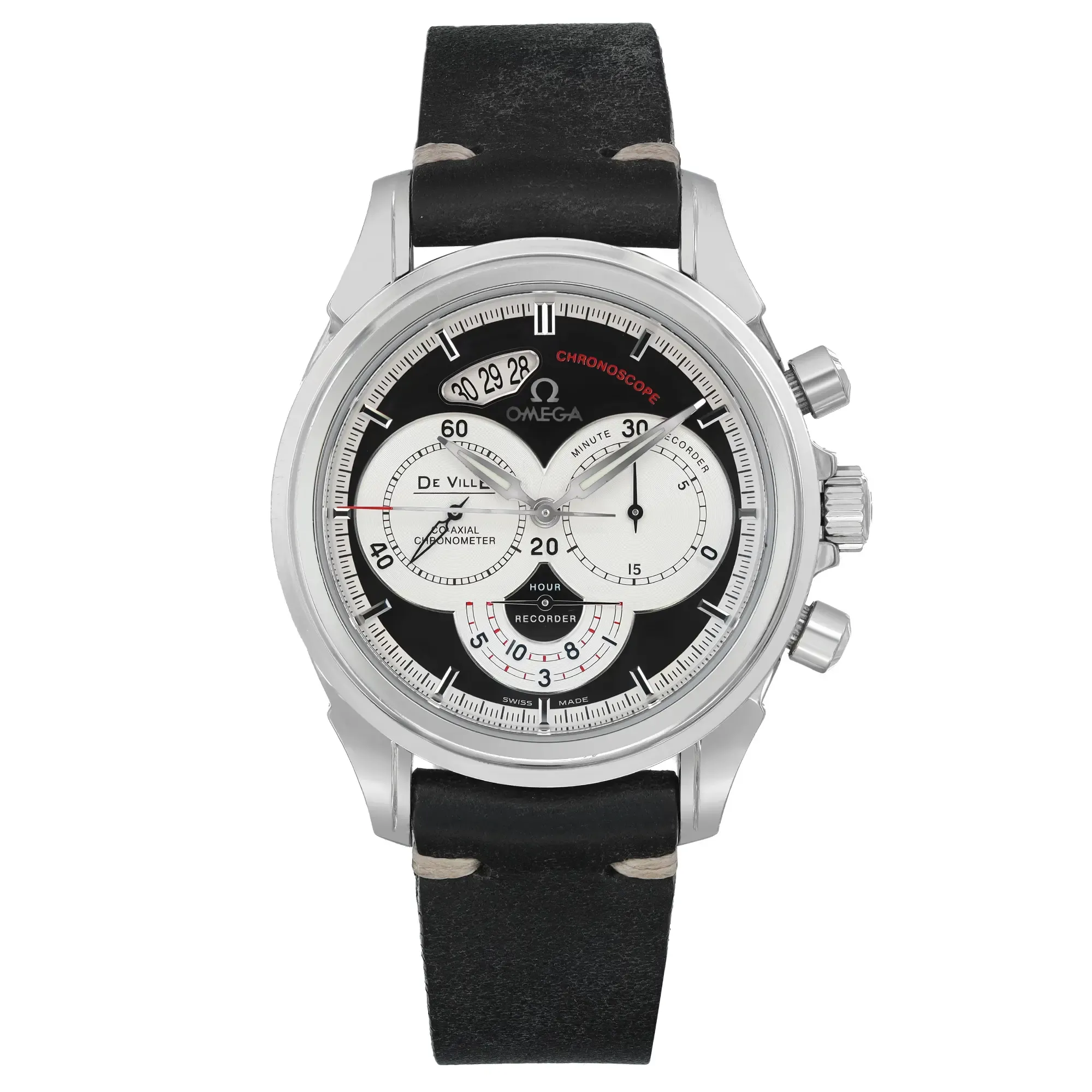 Front Full View Of OMEGA 4850.50.31 Stainless Steel Watch