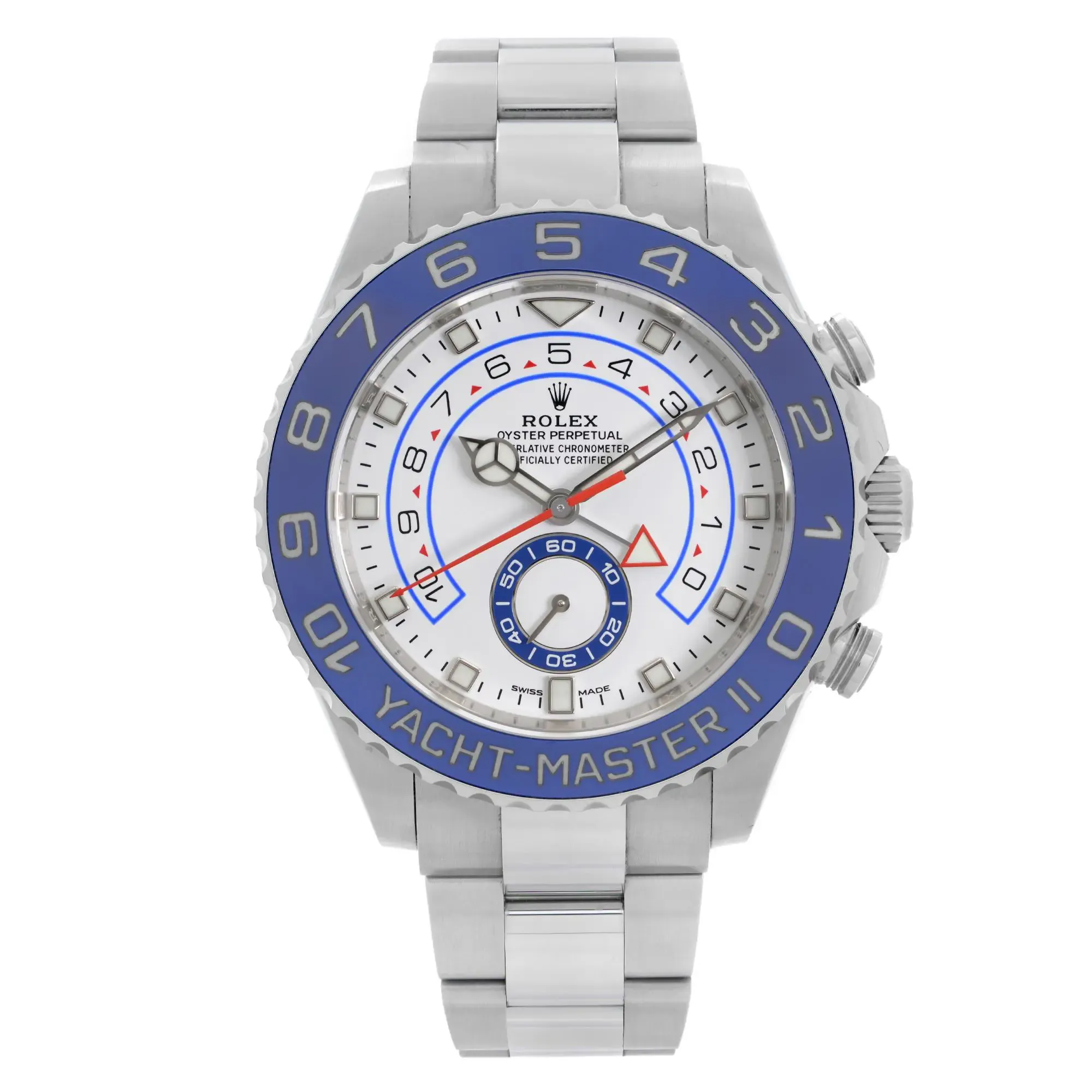 Front Full View Of Rolex 116680 Stainless Steel Watch