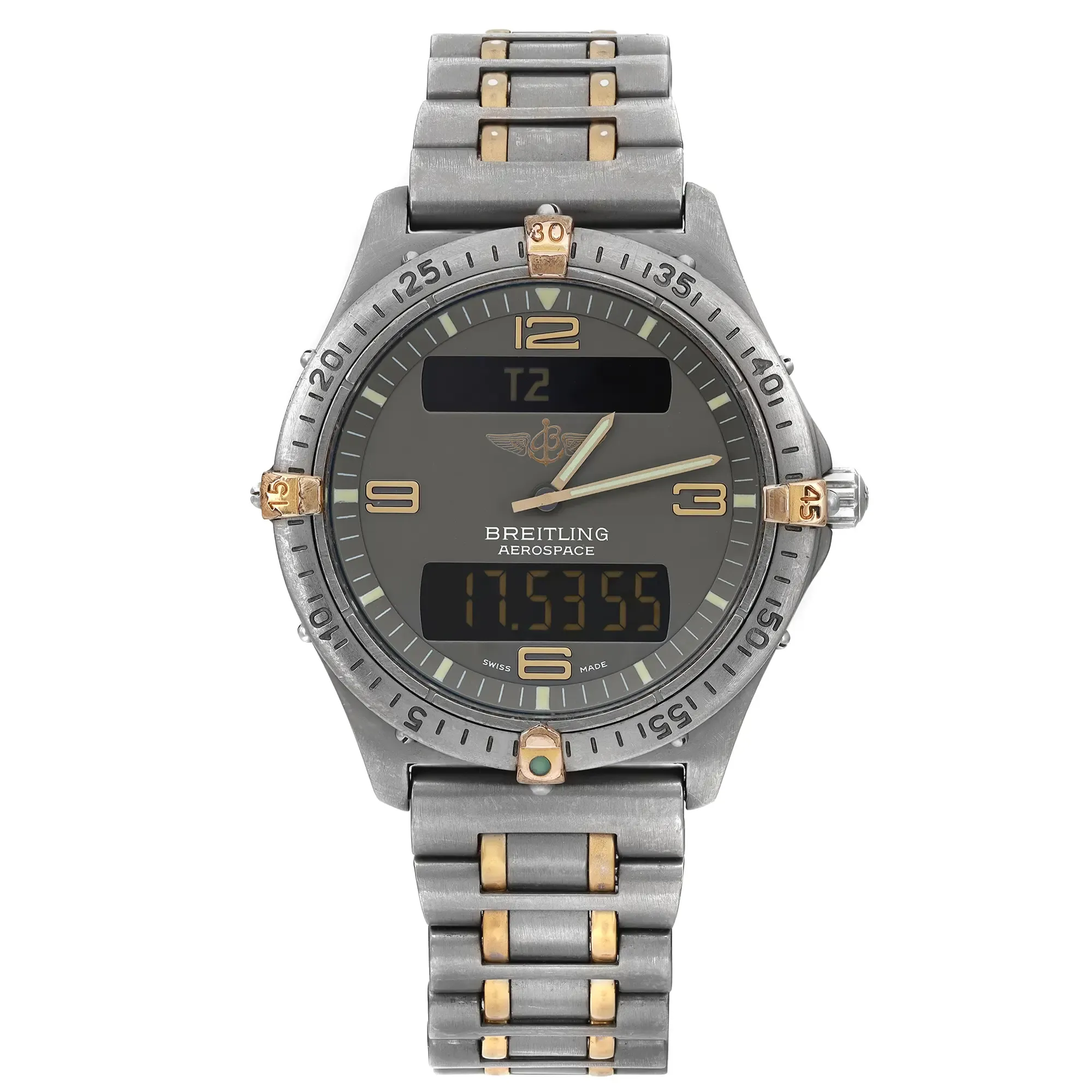 Front Full View Of Breitling F560622 Titanium Watch