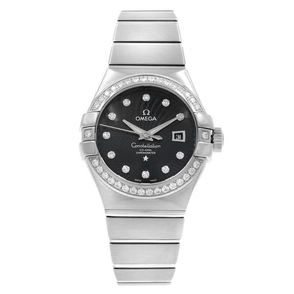 Front Full View Of OMEGA 123.55.31.20.51.001 White Gold Watch 