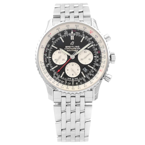 Front Full View Of Breitling AB0127211B1A1 Stainless Steel Watch 