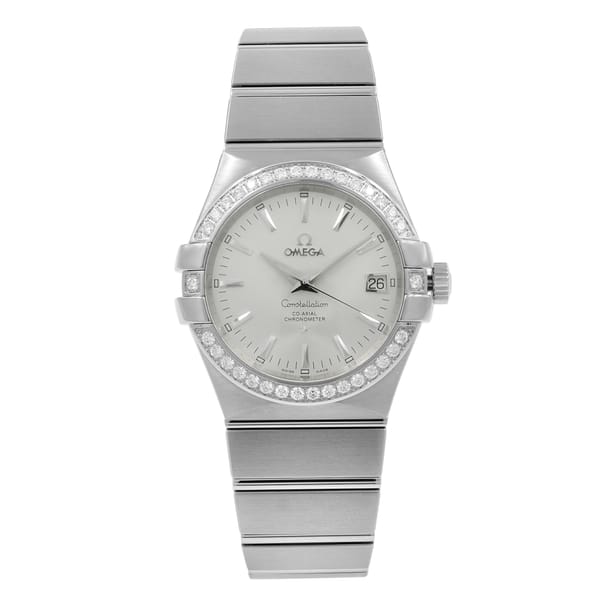 Front Full View Of OMEGA 123.15.35.20.02.001 Stainless Steel Watch 