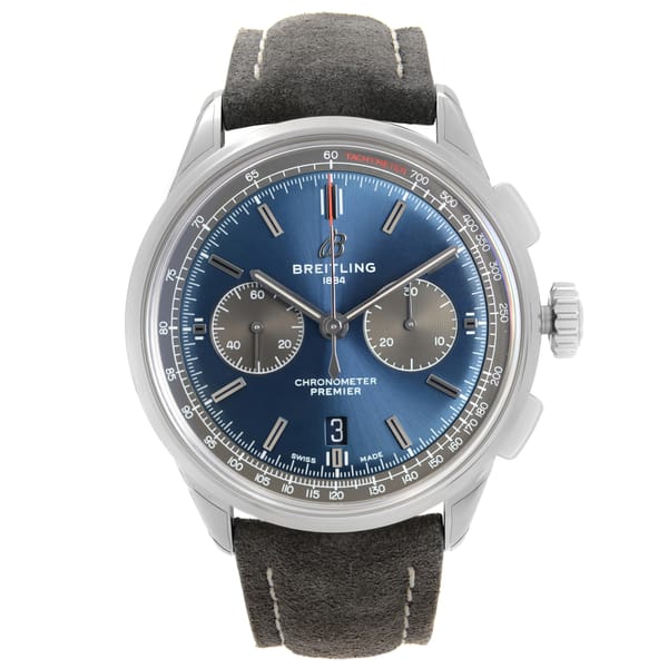Front Full View Of Breitling AB0118A61C1X4 Stainless Steel Watch 