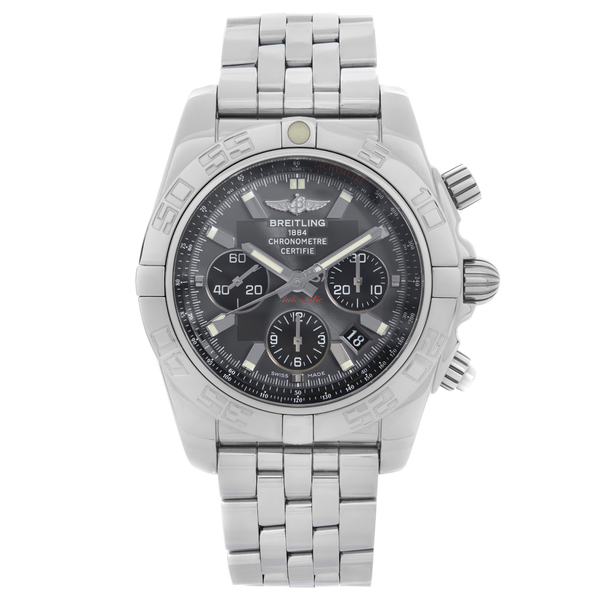 Front Full View Of Breitling AB011012/F546-375A Stainless Steel Watch 