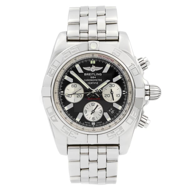 Front Full View Of Breitling AB011012/B967-375A Stainless Steel Watch 