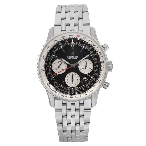 Front Full View Of Breitling AB0121211B1A1 Stainless Steel Watch 