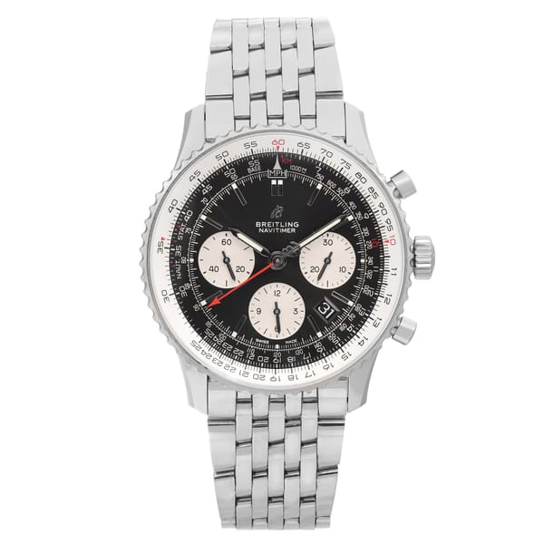 Front Full View Of Breitling AB0121211B1A1 Stainless Steel Watch 