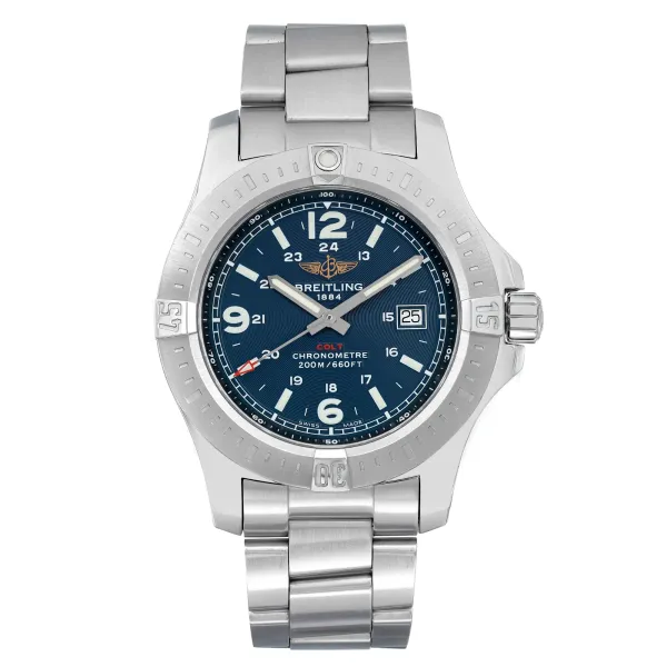 Front Full View Of Breitling A74388 Stainless Steel Watch 