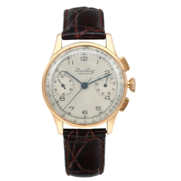 Front Full View Of Breitling 789 Rose Gold Watch 