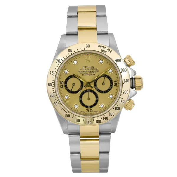 Front Full View Of Rolex 16523 Stainless Steel Watch 