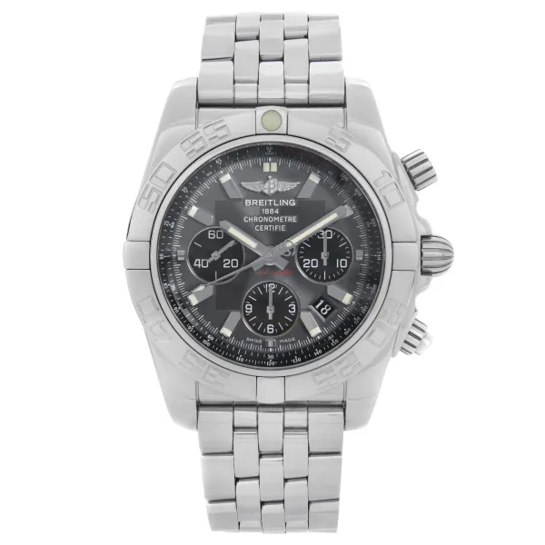 Front Full View Of Breitling AB011012/F546-375A Stainless Steel Watch 