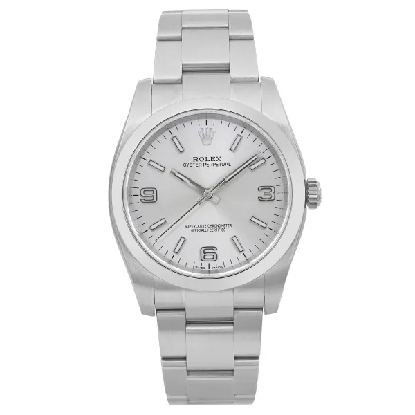 Front Full View Of Rolex 116000 Stainless Steel Watch 