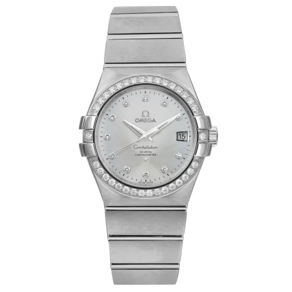 Front Full View Of OMEGA 123.15.35.20.52.001 Stainless Steel Watch 