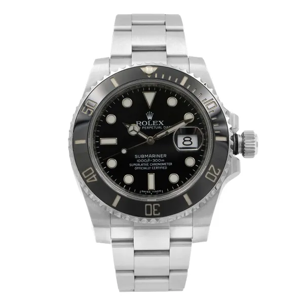 Front Full View Of Rolex 116610LN Stainless Steel Watch 